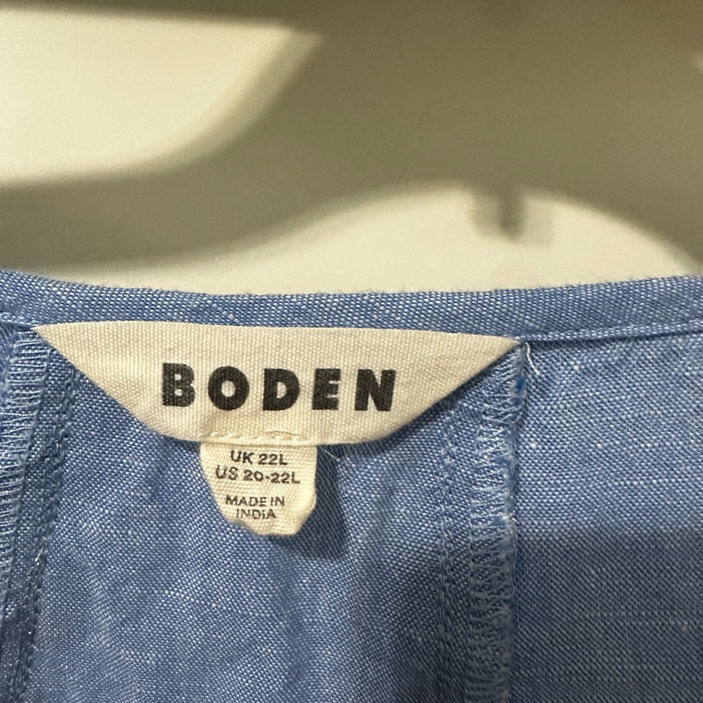 EUC Boden Linen RicRac Dress Size 20/22L - Picture 3 of 3